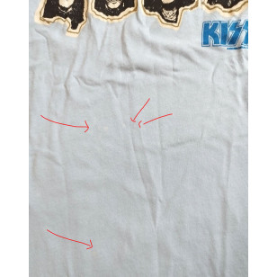 Kiss - Outline Faces Official Fitted Jersey T Shirt * Minor Defect ( Women M ) ***READY TO SHIP from Hong Kong***